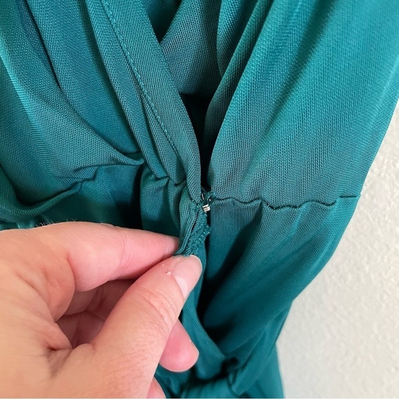 Haute Hippie Halter Wrap Cocktail Mini Dress Emerald Green Size XS - Picture 6 of 13